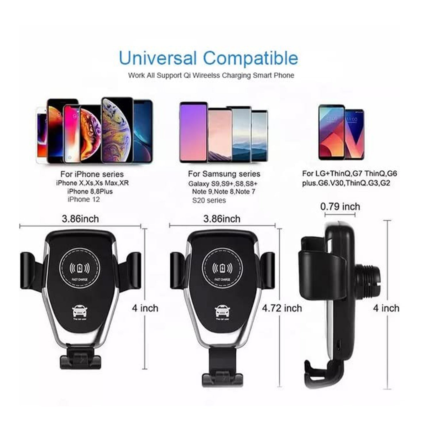 7042 Car Phone Holder Wireless Car Charger 10W Qi Fast Charging Car Charger Gravity Auto Clamping 360° Rotation Air Vent Car Mount Holder 7042 Car Phone Holder Wireless Car Charger 10W Qi Fast Charging Car Charger Gravity Auto Clamping 360° Rotation Air Vent Car Mount Holder